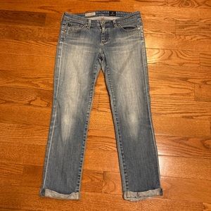 AG Adriano Goldschmied Jeans Women's 28R The Stevie Roll Up Slim Straight Denim